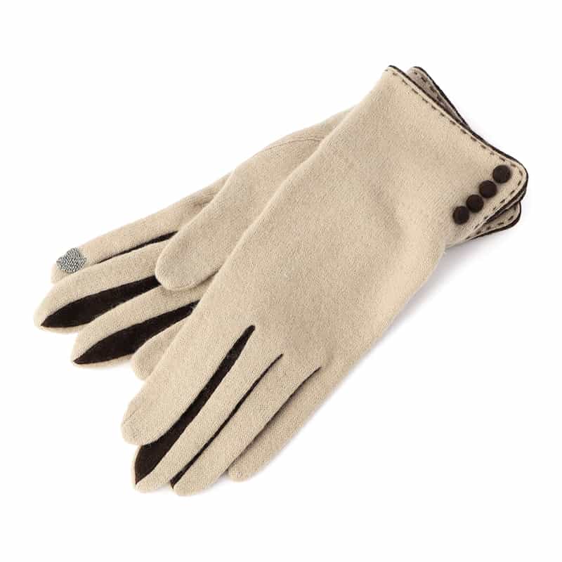 LAPERO 限定ニットグローブ（スマートフォン対応） BEIGE