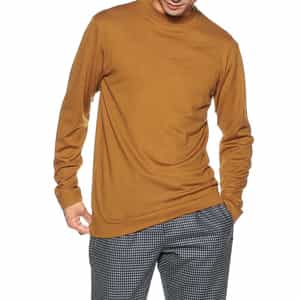 ウォッシャブルウールモックネックTシャツ（2182075）｜BARNEYS