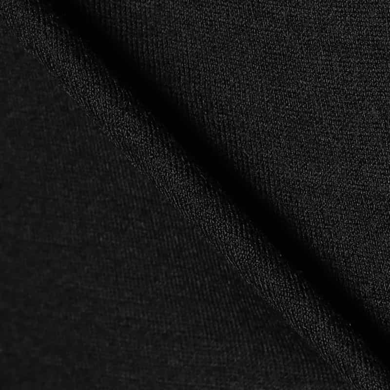 BARNEYS NEW YORK ウォッシャブルウールモックネックTシャツ BLACK