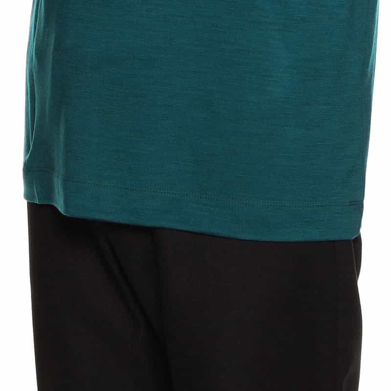 BARNEYS NEW YORK ウォッシャブルウールモックネックTシャツ GREEN