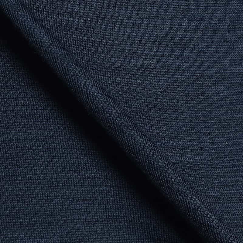 BARNEYS NEW YORK ウォッシャブルウールモックネックTシャツ NAVY