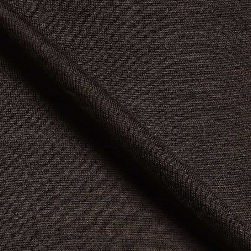 BARNEYS NEW YORK ウォッシャブルウールモックネックTシャツ DARK BROWN