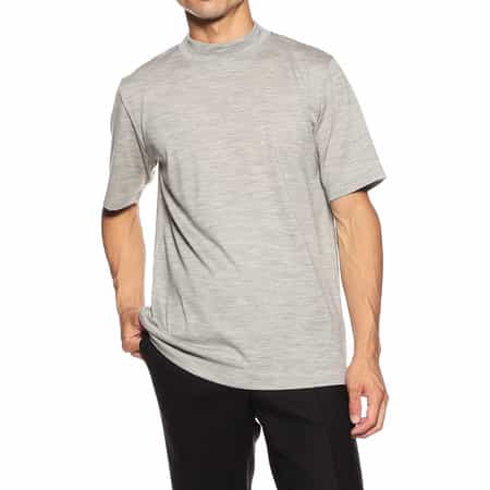 ウォッシャブルウールモックネックTシャツ