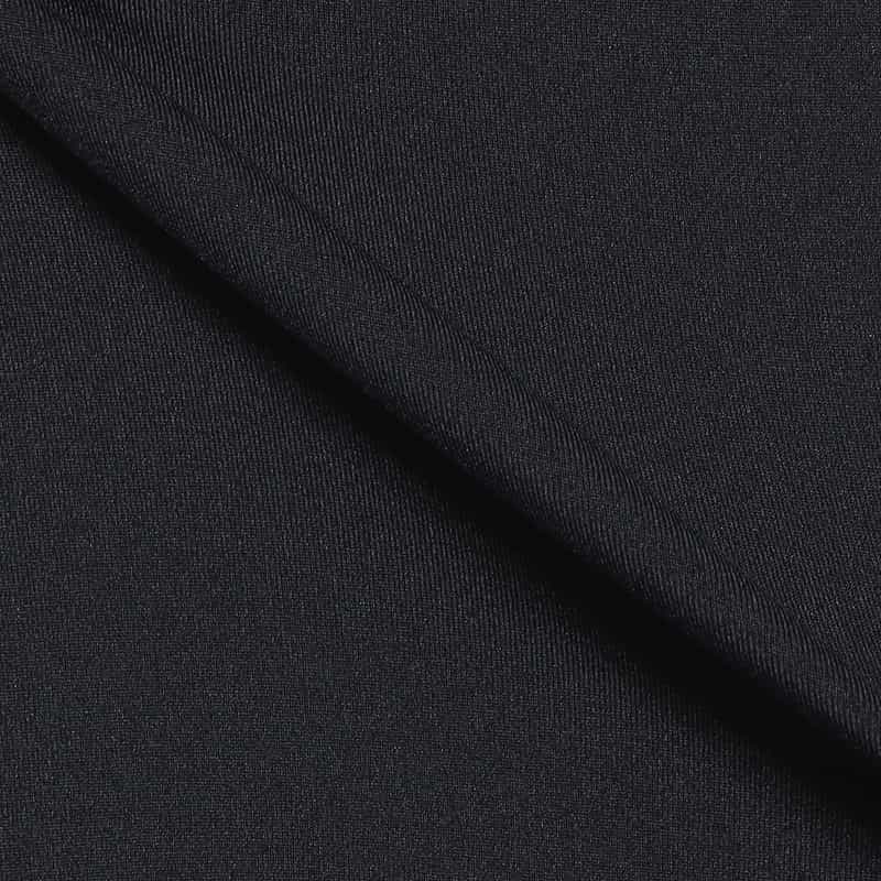 BARNEYS NEW YORK メッシュ切替モックネックストレッチカットソー BLACK