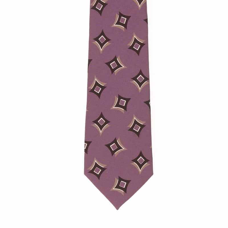 BARNEYS NEW YORK スクエア柄タイ PURPLE