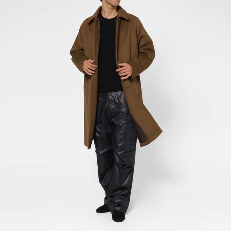 BARNEYS NEW YORK オーバーフィットステンカラーコート BROWN