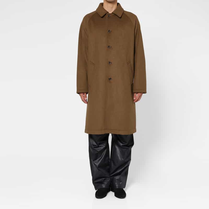 BARNEYS NEW YORK オーバーフィットステンカラーコート BROWN