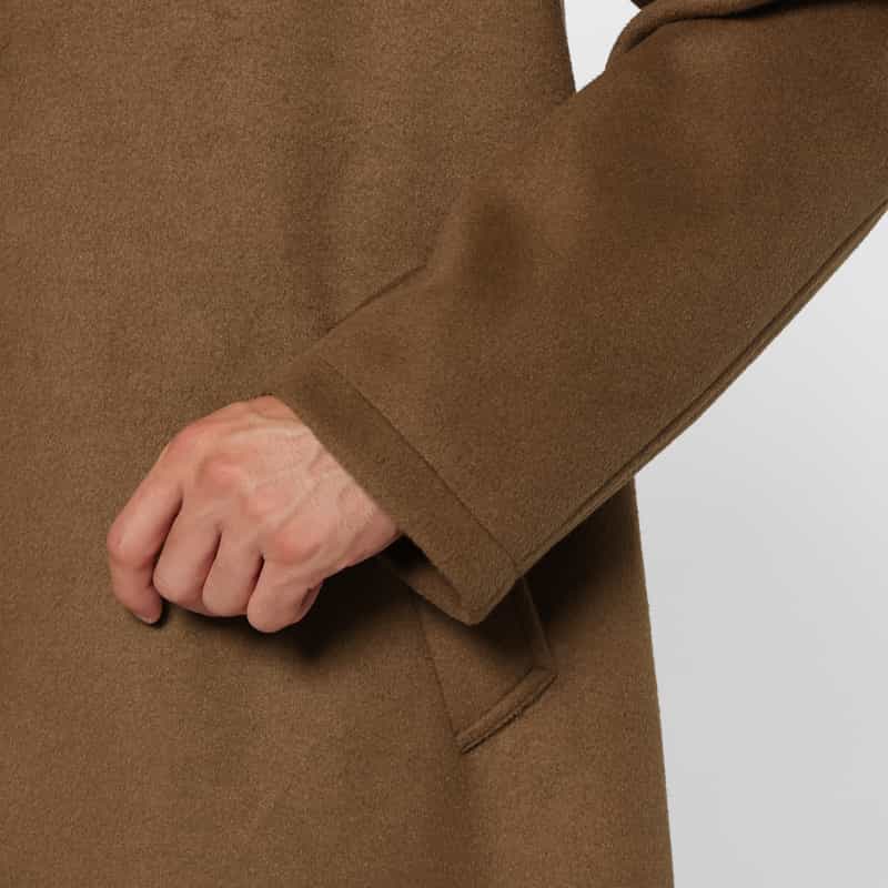 BARNEYS NEW YORK オーバーフィットステンカラーコート BROWN