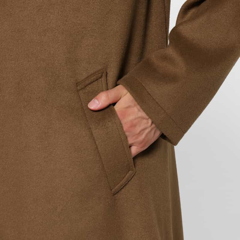 BARNEYS NEW YORK オーバーフィットステンカラーコート BROWN