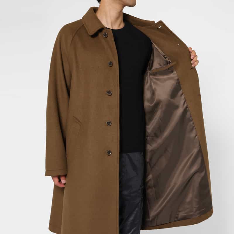 BARNEYS NEW YORK オーバーフィットステンカラーコート BROWN
