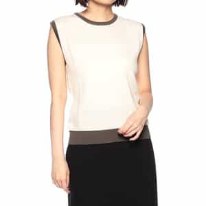 ウォッシャブルウールノースリーブニット