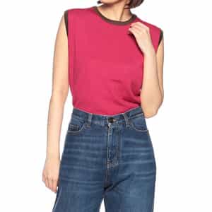 ウォッシャブルウールノースリーブニット