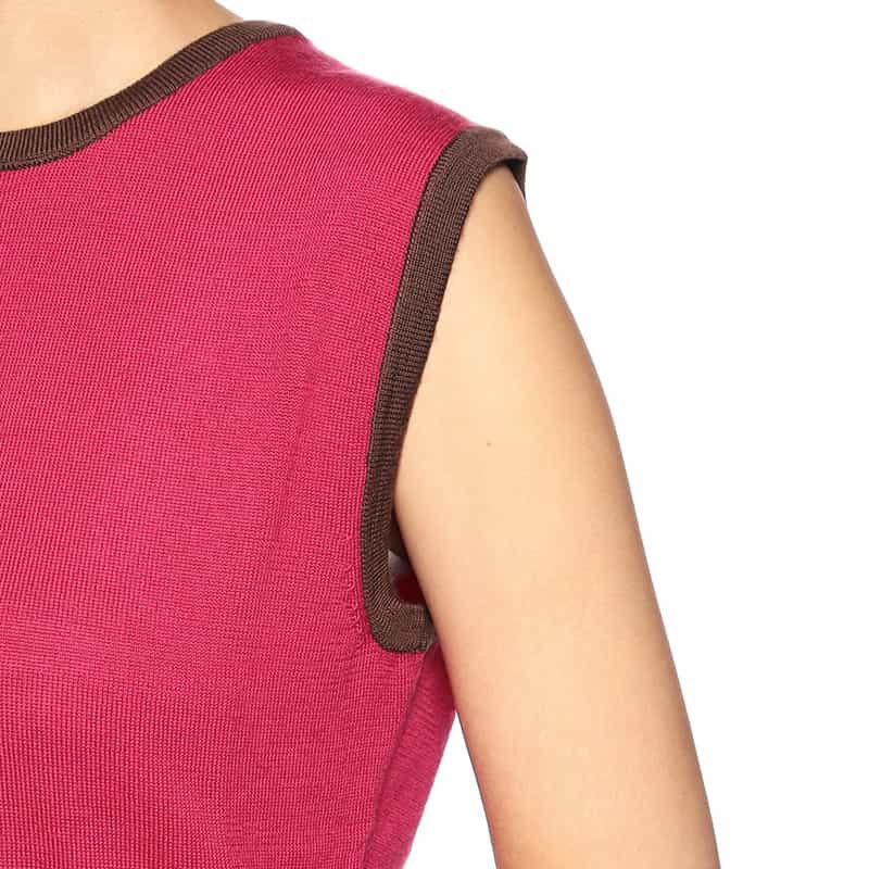 BARNEYS NEW YORK ウォッシャブルウールノースリーブニット PINK