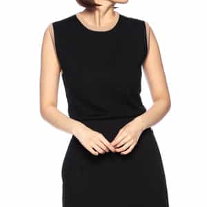 ウォッシャブルウールノースリーブニット