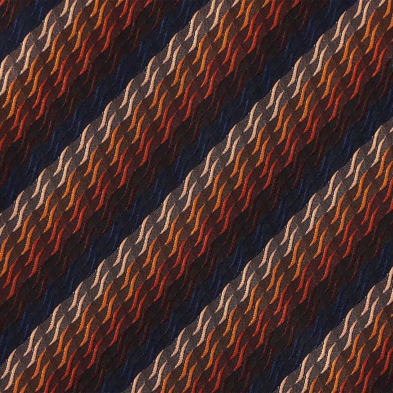 GIANNI FONTANA ノヴェピエゲウェーブストライプ柄タイ ORANGE