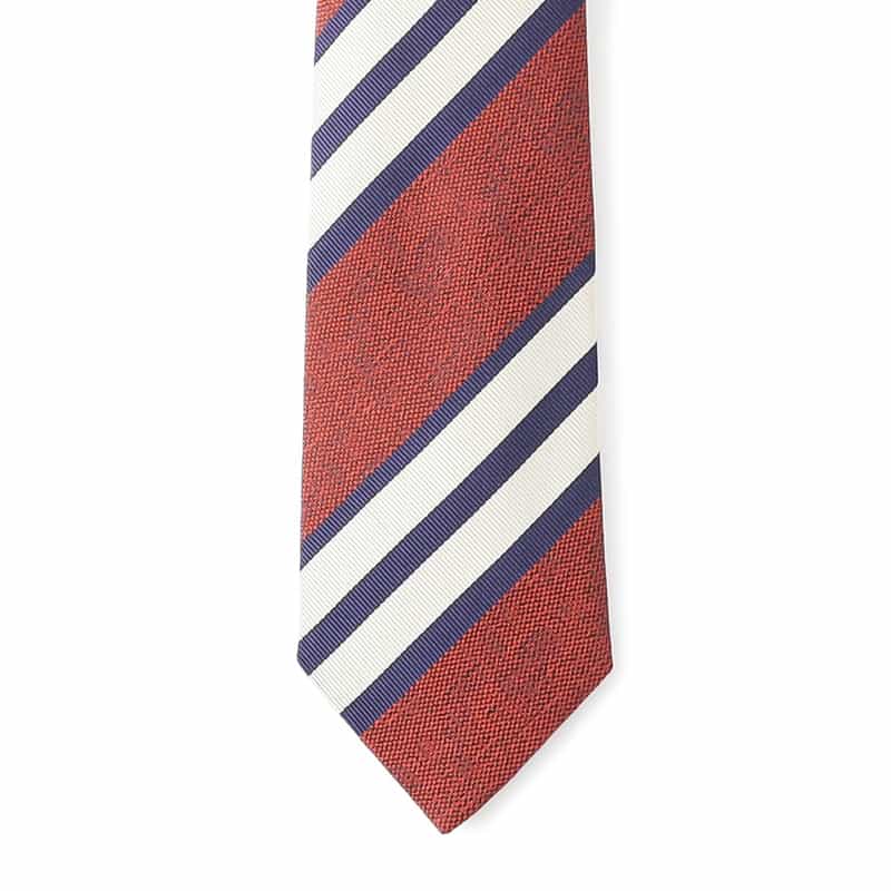 SEAWARD＆STEARN ストライプ柄タイ ORANGE