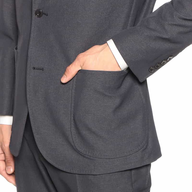 BARNEYS NEW YORK セットアップナイロンストレッチジャケット GRAY