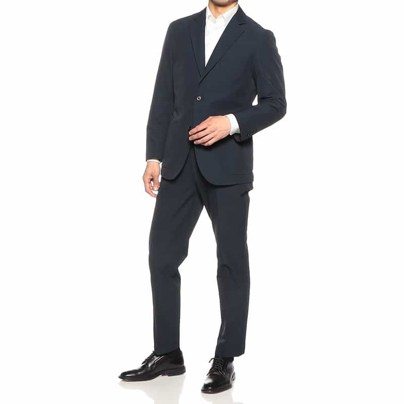 BARNEYS NEW YORK セットアップナイロンストレッチイージーパンツ NAVY