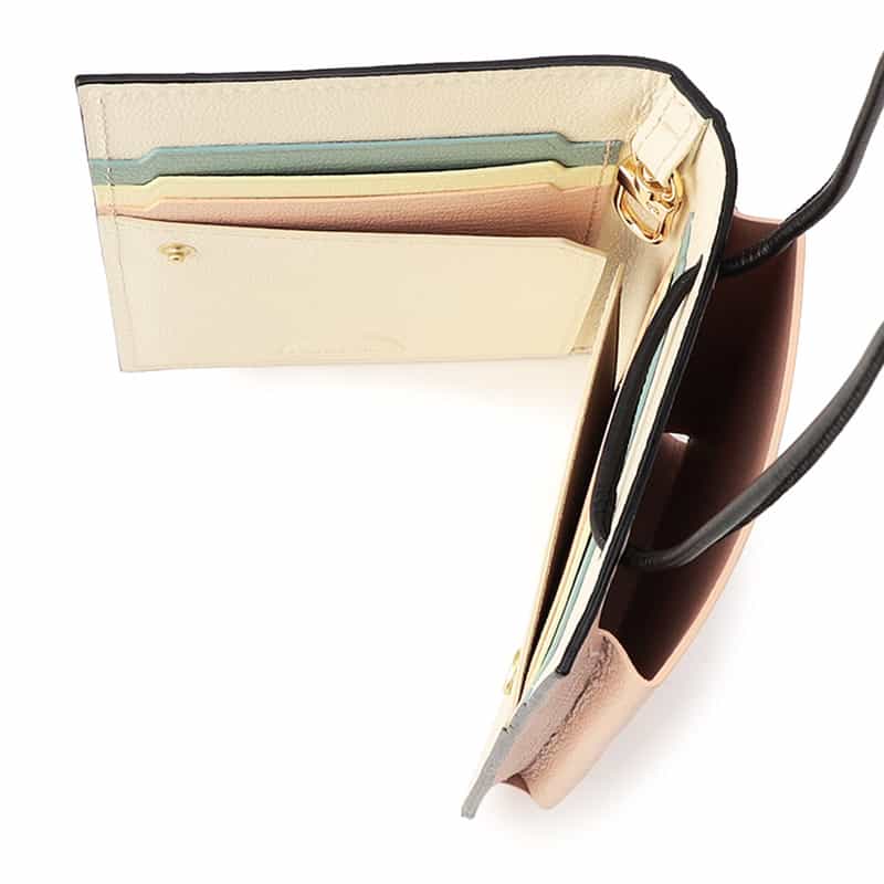 L’ARCOBALENO 限定バイカラーショルダーウォレット LIGHT PINK