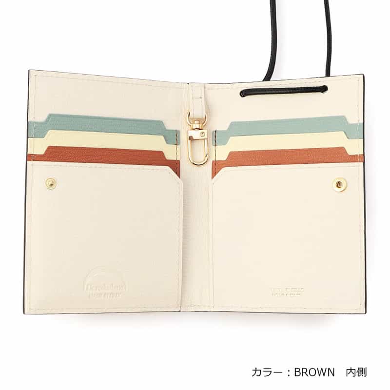 L’ARCOBALENO 限定バイカラーショルダーウォレット BROWN