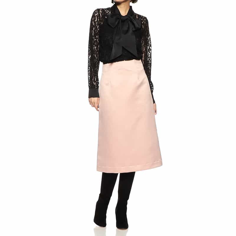 BARNEYS NEW YORK シャイニーミディスカート LIGHT PINK