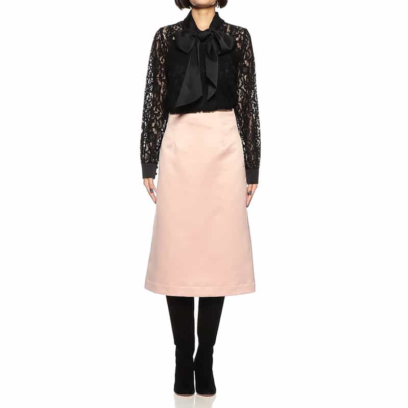 BARNEYS NEW YORK シャイニーミディスカート LIGHT PINK