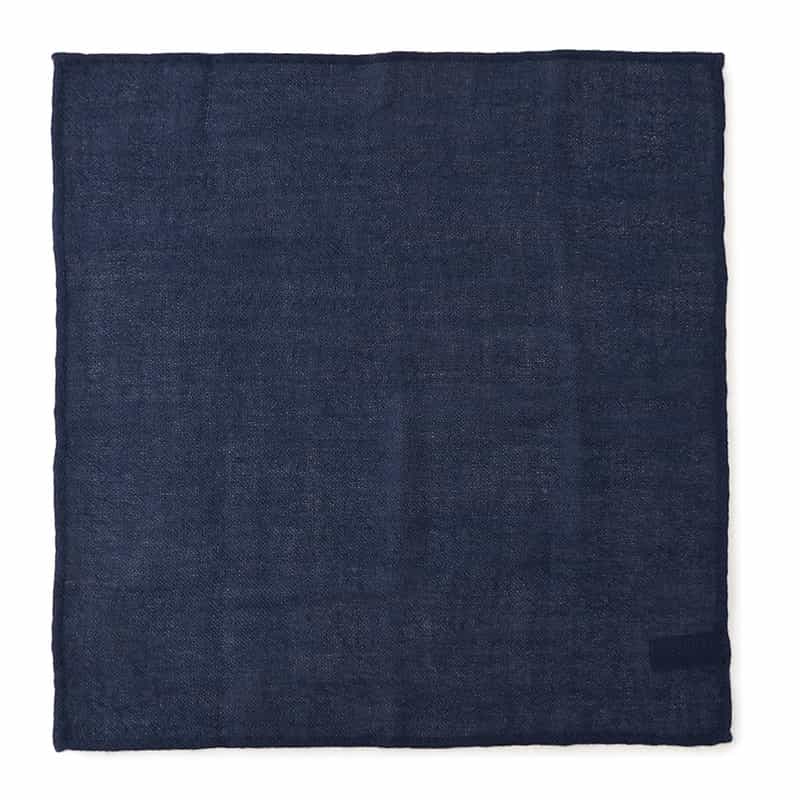 ARIANNA カシミヤ×シルク ポケットチーフ NAVY