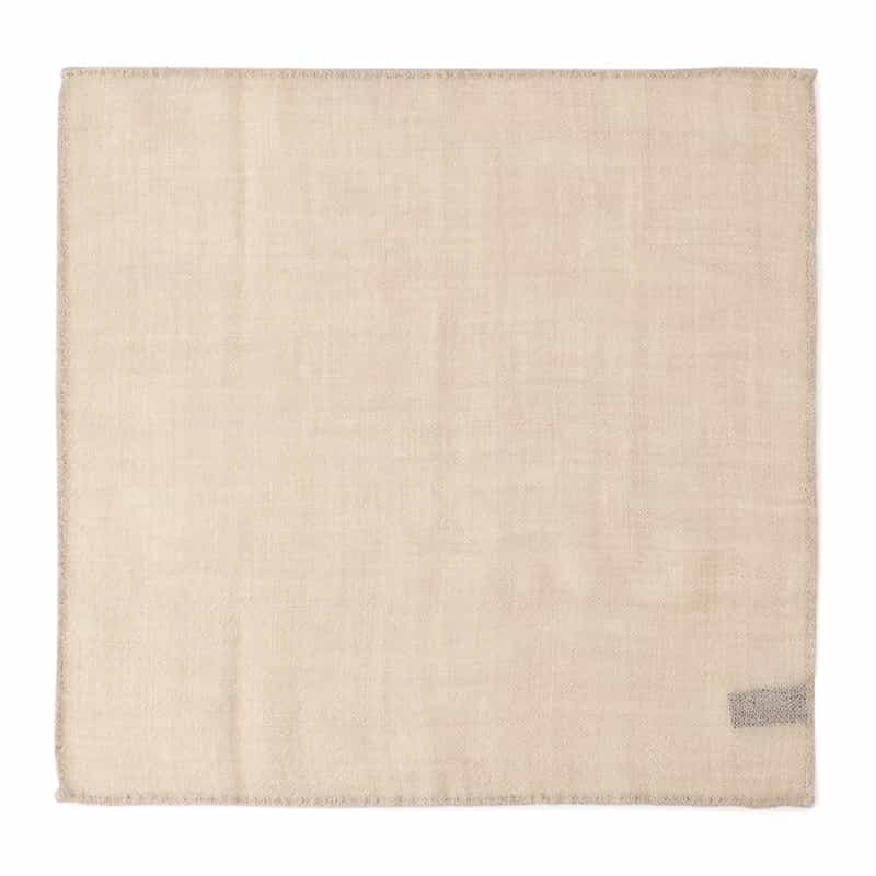 ARIANNA カシミヤ×シルク ポケットチーフ BROWN