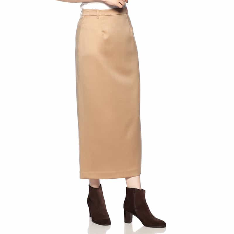 BARNEYS NEW YORK セットアップシャイニーストレッチIラインスカート BEIGE