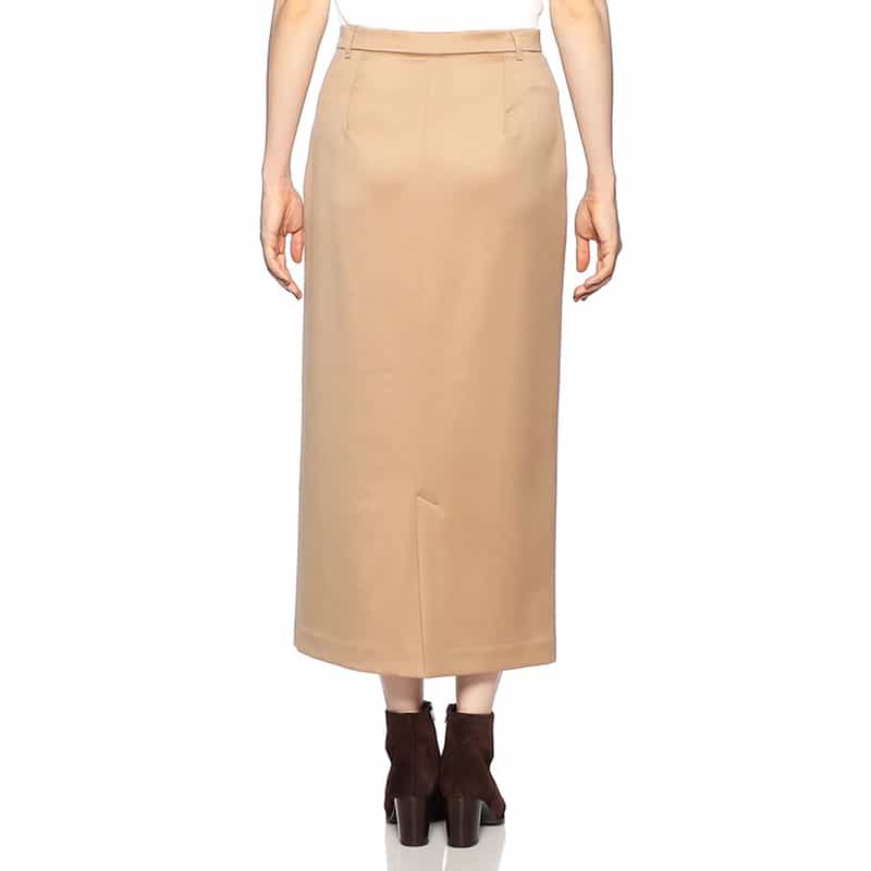 BARNEYS NEW YORK セットアップシャイニーストレッチIラインスカート BEIGE