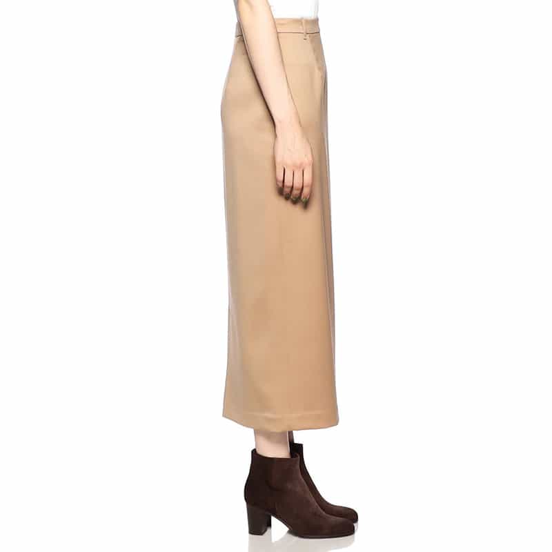 BARNEYS NEW YORK セットアップシャイニーストレッチIラインスカート BEIGE