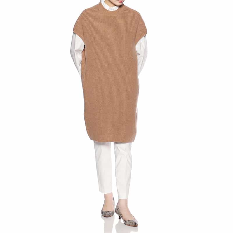 BARNEYS NEW YORK ニットサックドレス LIGHT BROWN