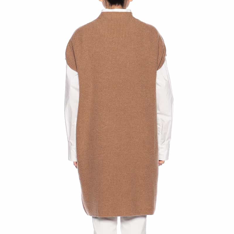 BARNEYS NEW YORK ニットサックドレス LIGHT BROWN