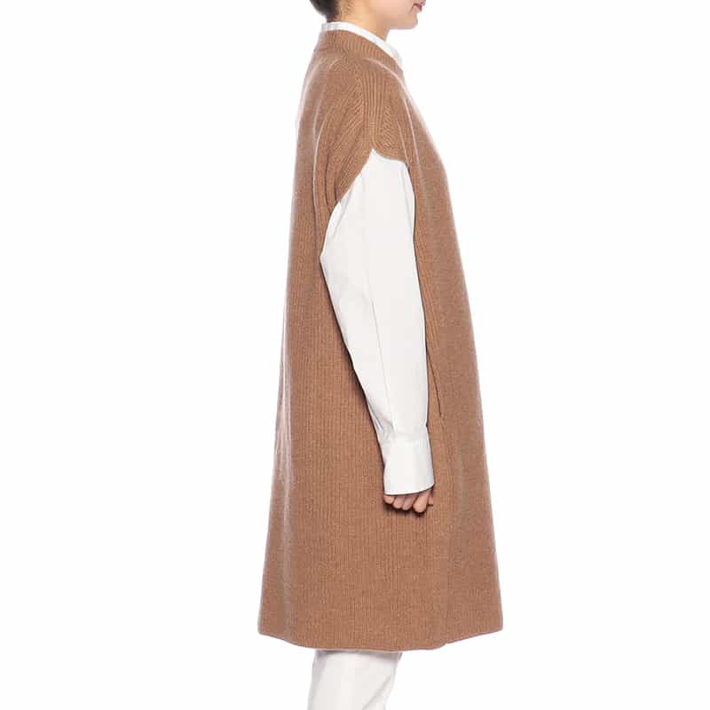 BARNEYS NEW YORK ニットサックドレス LIGHT BROWN