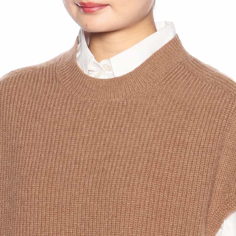 BARNEYS NEW YORK ニットサックドレス LIGHT BROWN