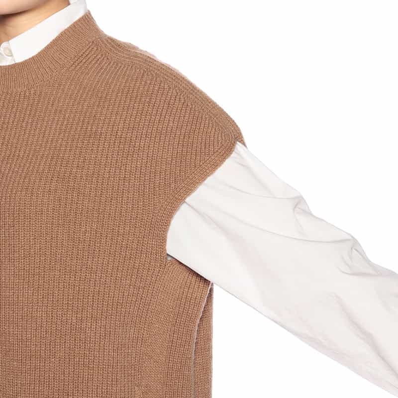 BARNEYS NEW YORK ニットサックドレス LIGHT BROWN