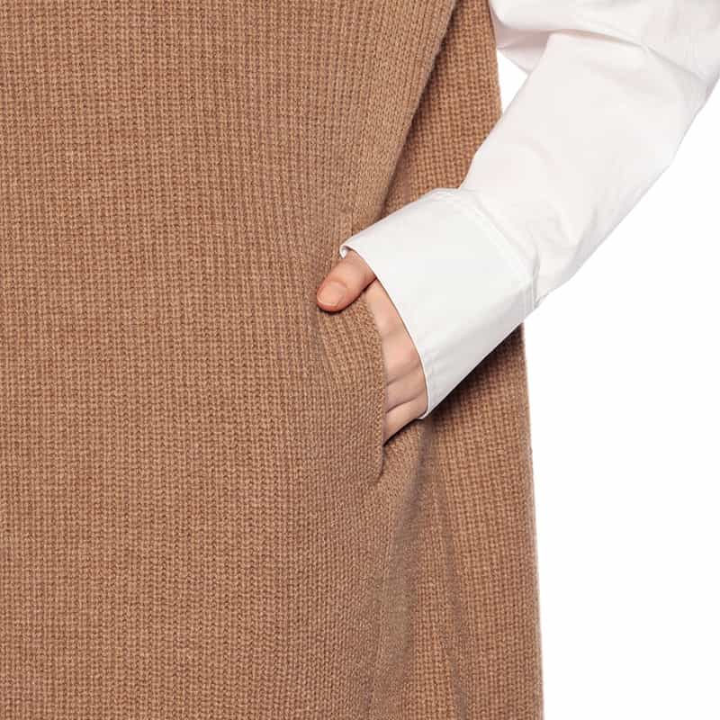 BARNEYS NEW YORK ニットサックドレス LIGHT BROWN