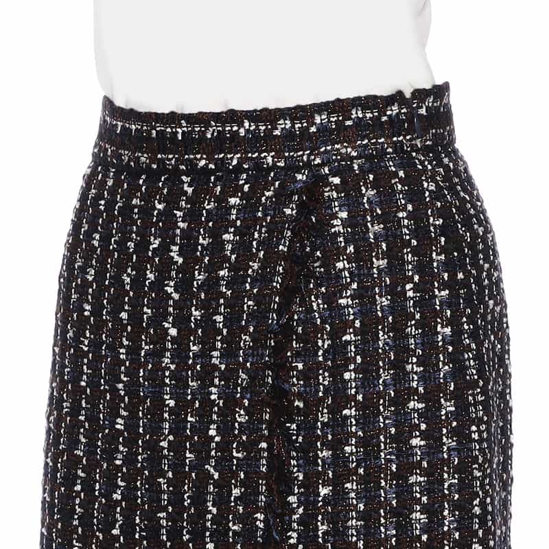 BARNEYS NEW YORK ツィードラップスカート NAVY