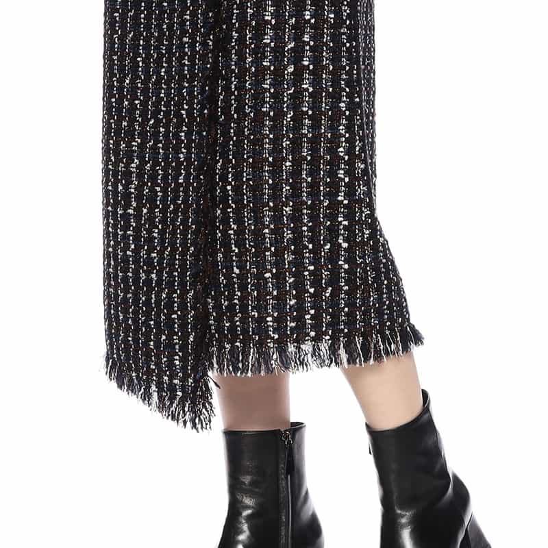 BARNEYS NEW YORK ツィードラップスカート NAVY