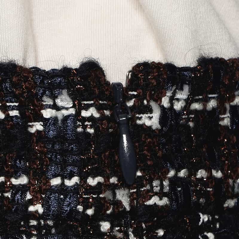 BARNEYS NEW YORK ツィードラップスカート NAVY