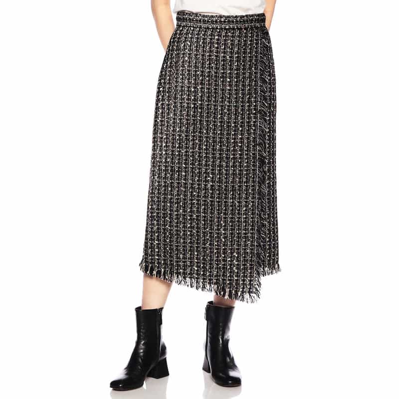 BARNEYS NEW YORK ツィードラップスカート GRAY