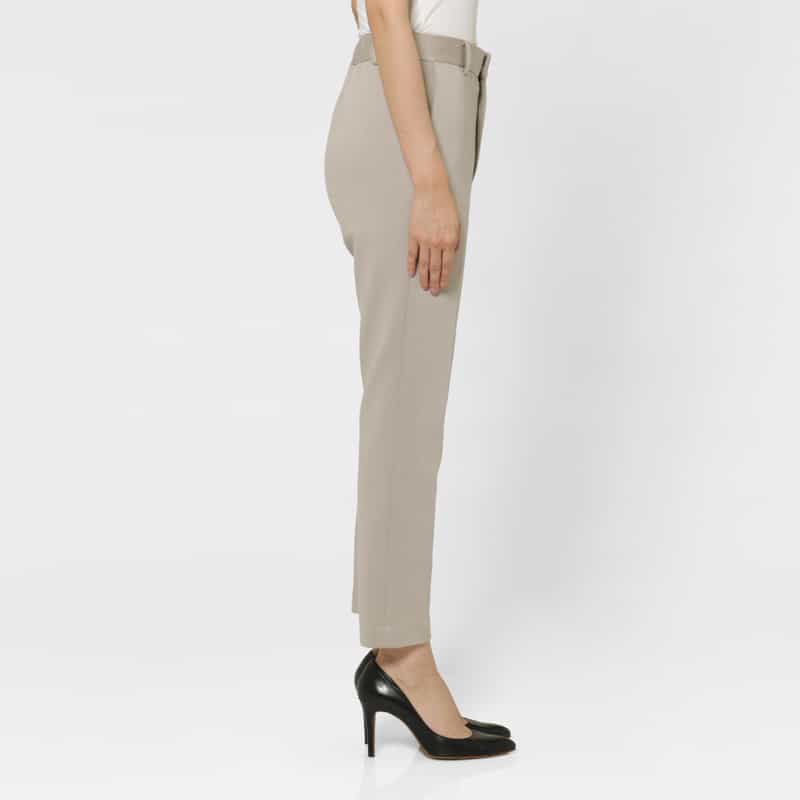 BARNEYS NEW YORK デュアルウォーム素材テーパードパンツ GRAY BEIGE