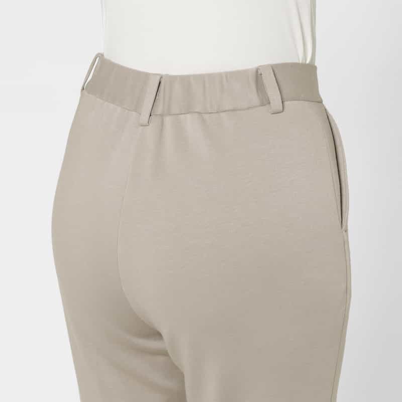 BARNEYS NEW YORK デュアルウォーム素材テーパードパンツ GRAY BEIGE