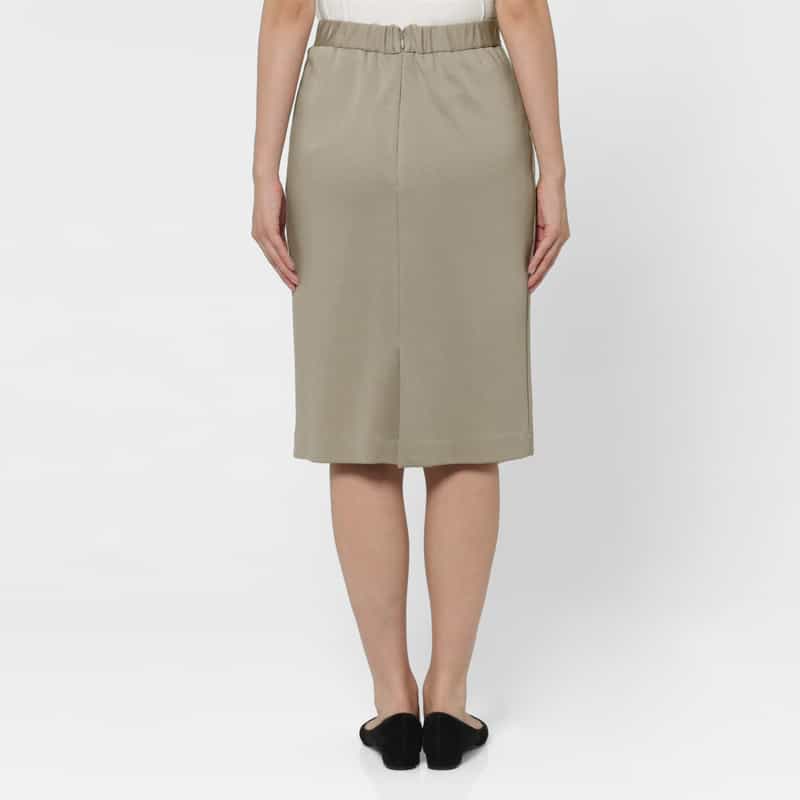 BARNEYS NEW YORK ウォッシャブル デュアルウォーム素材タイトスカート GRAY BEIGE