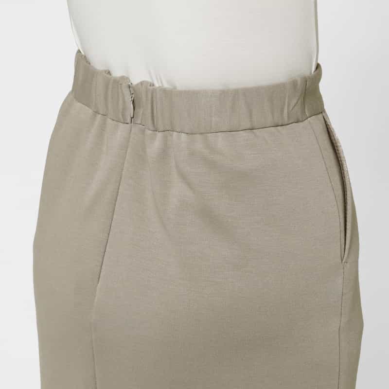 BARNEYS NEW YORK ウォッシャブル デュアルウォーム素材タイトスカート GRAY BEIGE