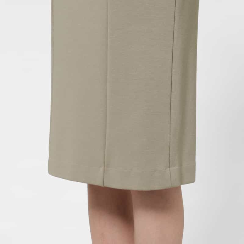 BARNEYS NEW YORK ウォッシャブル デュアルウォーム素材タイトスカート GRAY BEIGE