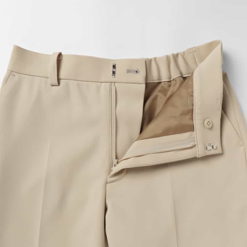 BARNEYS NEW YORK ダブルクロス素材テーパードパンツ BEIGE