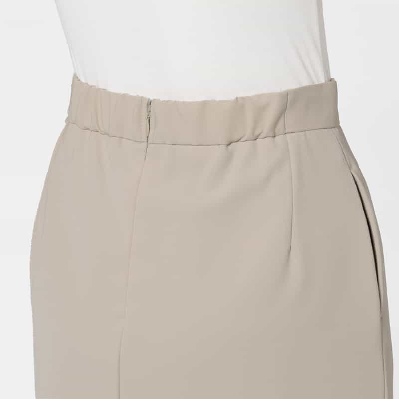 BARNEYS NEW YORK ダブルクロス素材 ラップデザインスカート BEIGE