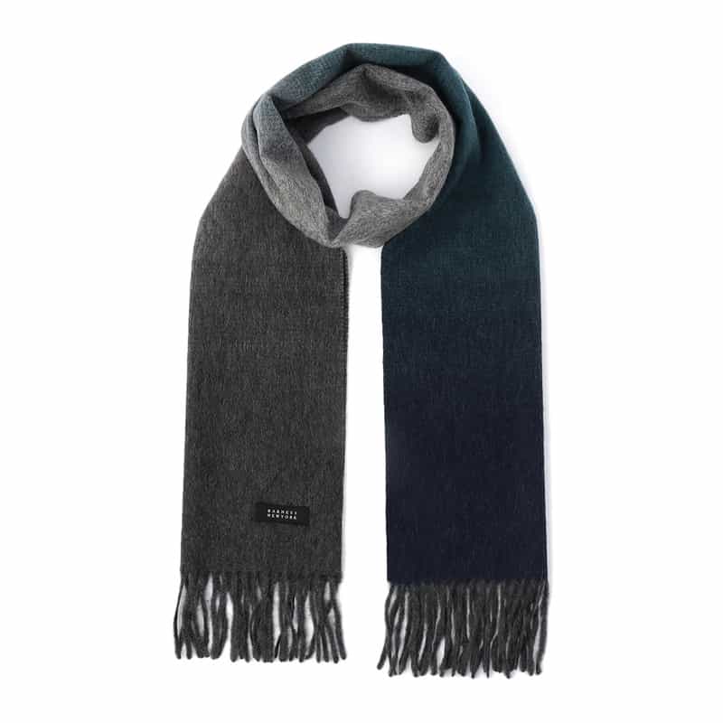 BARNEYS NEW YORK グラデーションカラーカシミヤスカーフ GRAY