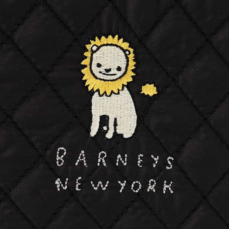 BARNEYS NEW YORK ライオンキルティング母子手帳ケース（S） BLACK
